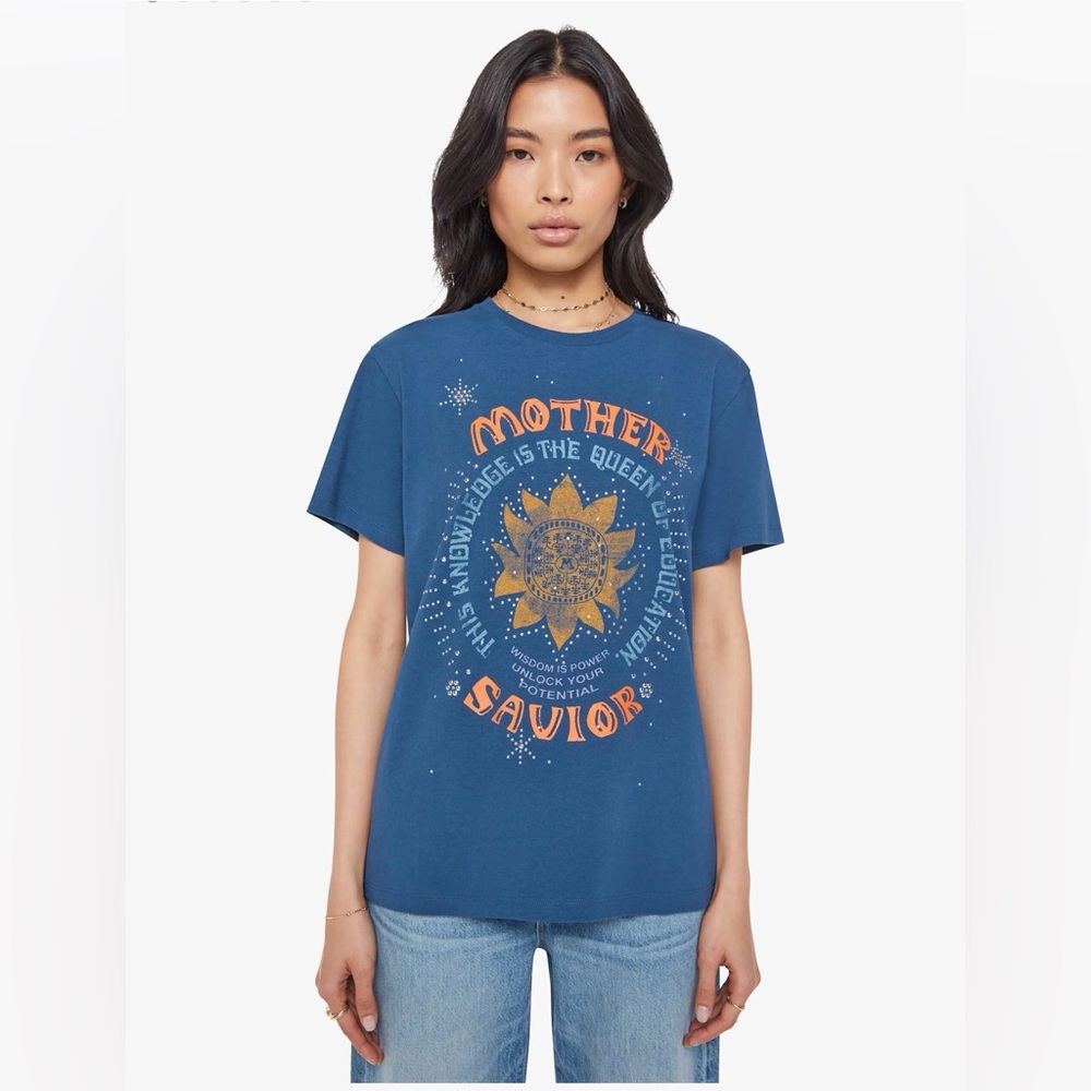 Mother The Rowdy Embellished Tee Size Small